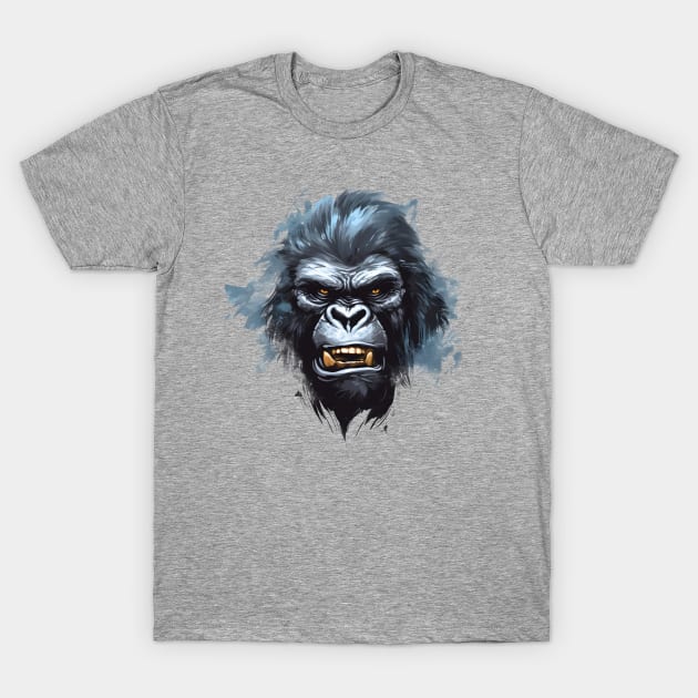 Gorilla face T-Shirt by Tariq-T-art